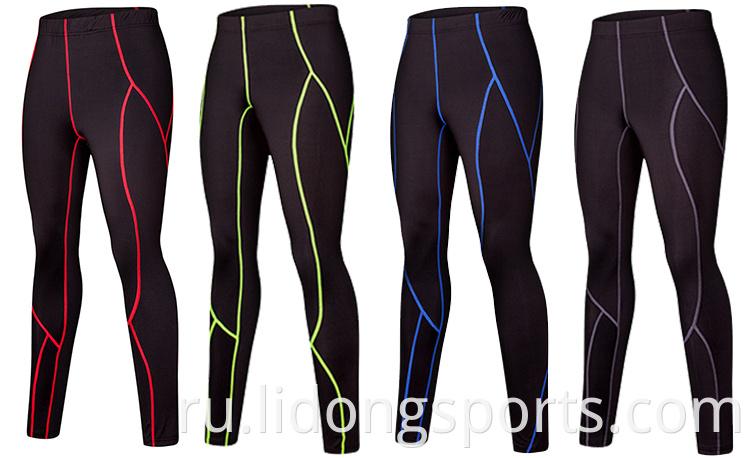 Оптовые мужские спортивные брюки с высокой эластичностью Spandex Fitness Clothing Gym